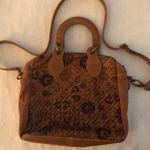 Distressed leather bag